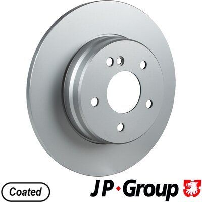 JP GROUP 1363200200 Brake disc Rear Axle, 290x12mm, 5, solid, Coated