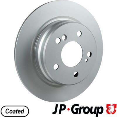 JP GROUP 1363202500 Brake disc Rear Axle, 278x9mm, 5, solid, Coated
