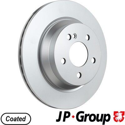 JP GROUP 1363203200 Brake disc Rear Axle, 300x22mm, 5, internally vented, coated
