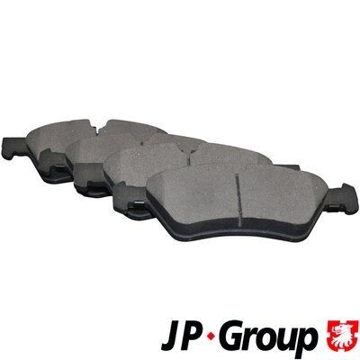 JP GROUP 1363602610 Brake pad set Front Axle, excl. wear warning contact