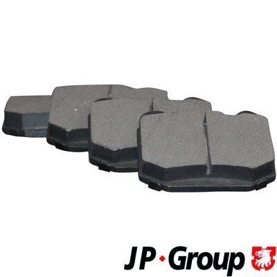 JP GROUP 1363701610 Brake pad set Rear Axle, excl. wear warning contact