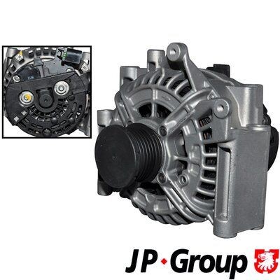 JP GROUP 1390103300 Alternator 14V, 200A, L-DFM, M8 B+, 0141, Ø 50 mm