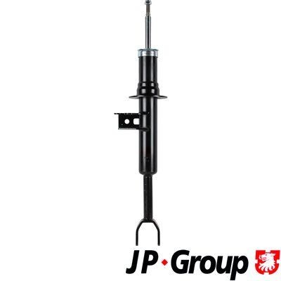 JP GROUP 1442103370 Shock absorber Front Axle Left, Gas Pressure, Twin-Tube, Suspension Strut, Top pin