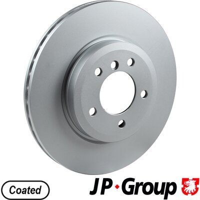 JP GROUP 1463103800 Brake disc Front Axle, 325x25mm, 5, Vented, Coated