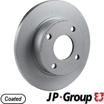JP GROUP 1563103700 Brake disc Front Axle, 239x12mm, 4, solid, Coated