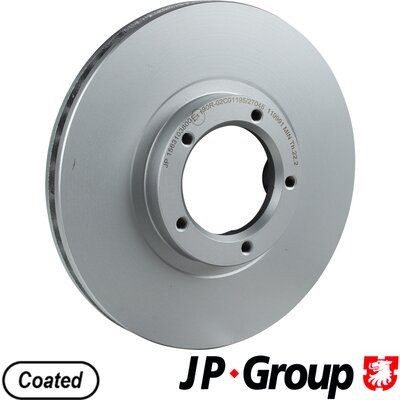 JP GROUP 1563103800 Brake disc Front Axle, 254x24,5mm, 5, solid, Coated