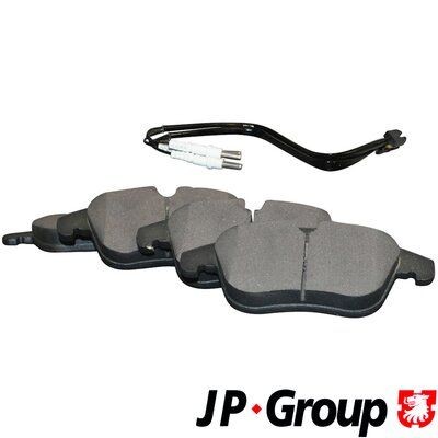 JP GROUP 3163600610 Brake pad set Front Axle, incl. wear warning contact