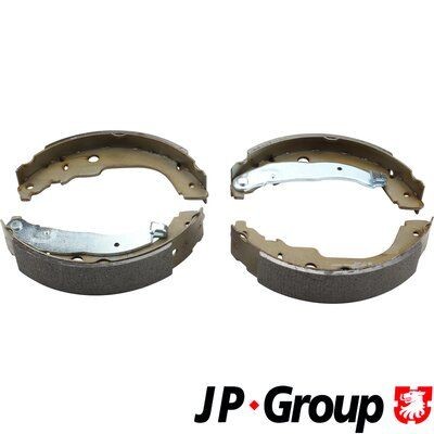 JP GROUP 3163900510 Brake Shoe Set Rear Axle, 228 x 42 mm, with lever