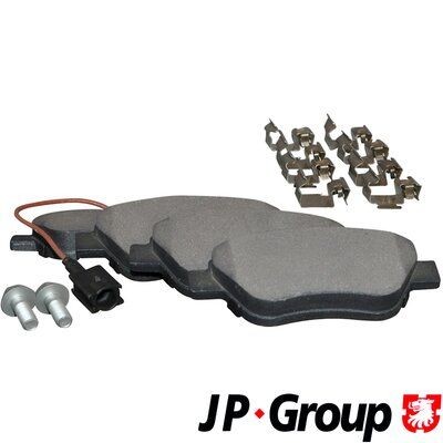 3363601310 JP GROUP Brake pad set FIAT Front Axle, incl. wear warning contact