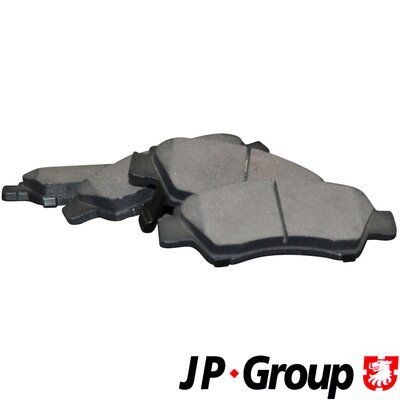 JP GROUP 3463600310 Brake pad set Front Axle, with acoustic wear warning