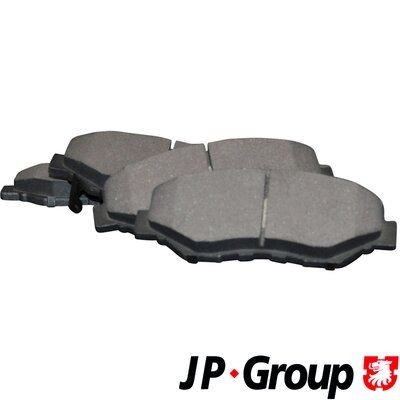 JP GROUP 3463600610 Brake pad set Front Axle, with acoustic wear warning