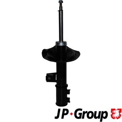 JP GROUP 3542100670 Shock absorber Front Axle Left, Gas Pressure, Twin-Tube, Suspension Strut, Top pin