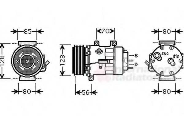 VAN WEZEL 4000K307 AC compressor clutch 6453PF