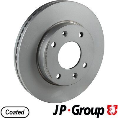 JP GROUP 3563102200 Brake disc Front Axle, 257x24mm, 4, Vented, Coated