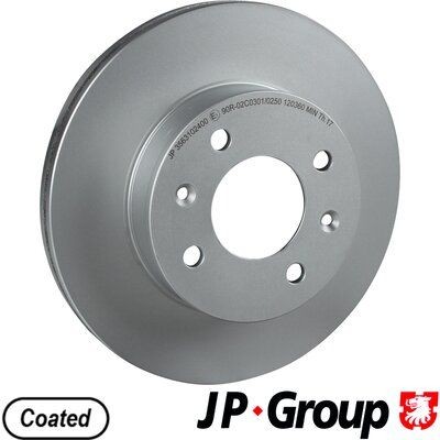 JP GROUP 3563102400 Brake disc Front Axle, 241x19mm, 4, Vented, Coated