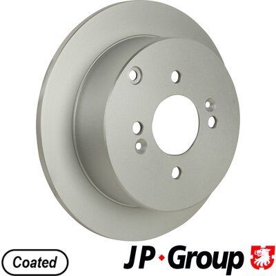 JP GROUP 3563200800 Brake disc Rear Axle, 262x10mm, 4, solid, Coated