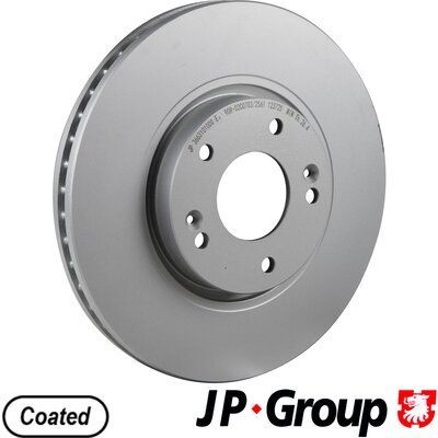 JP GROUP 3663101000 Brake disc Front Axle, 300x28mm, 5, Vented, Coated