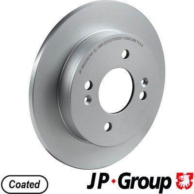 Kia RIO Brake discs 12907685 JP GROUP 3663200700 online buy