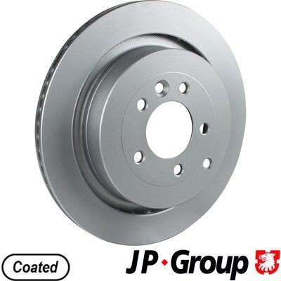 JP GROUP 3763101300 Brake disc Rear Axle, 350x20mm, 5, Vented, Coated