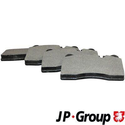 JP GROUP 3763600510 Brake pad set Front Axle, prepared for wear indicator