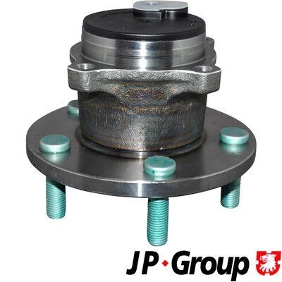 JP GROUP 3851400310 Wheel Hub 5, with wheel bearing, with ABS sensor ring, Rear Axle Left, Rear Axle Right