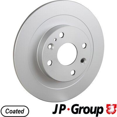JP GROUP 3863200800 Brake disc Rear Axle, 250x9mm, 4, solid, Coated