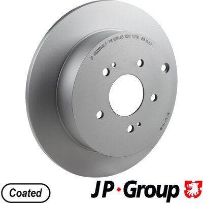 JP GROUP 3963200600 Brake disc Rear Axle, 302x10mm, 5, solid, Coated