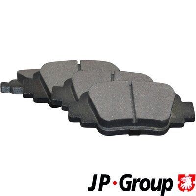 JP GROUP 4063700210 Brake pad set Rear Axle, excl. wear warning contact