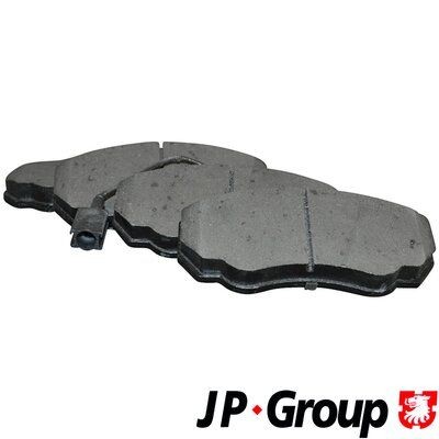 4163602410 JP GROUP Brake pad set FIAT Front Axle, with integrated wear warning contact