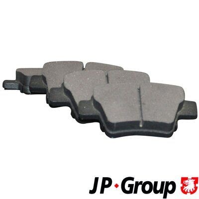 JP GROUP 4163700410 Brake pad set Rear Axle, not prepared for wear indicator