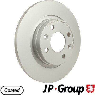 JP GROUP 4363101400 Brake disc Front Axle, 259x12mm, 4, solid, Coated