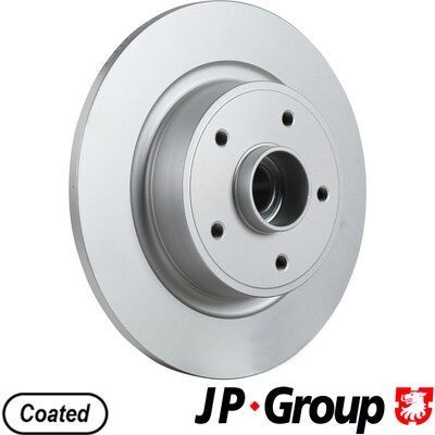JP GROUP 4363200600 Brake disc Rear Axle, 274x10,9mm, 5, solid, Coated