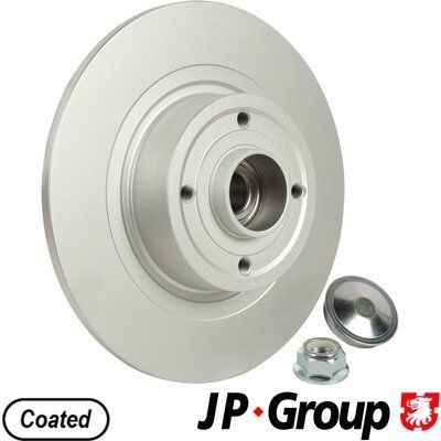 JP GROUP 4363201100 Brake disc Rear Axle, 270x10mm, 4, solid, Coated