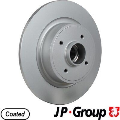 JP GROUP 4363201600 Brake disc Rear Axle, 274x11mm, 4, solid, Coated