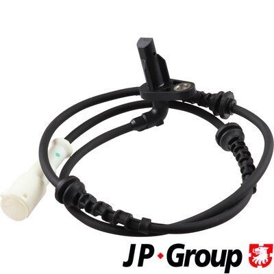 JP GROUP 4397100770 ABS sensor Rear Axle Left, Hall Sensor, 2-pin connector, 735mm