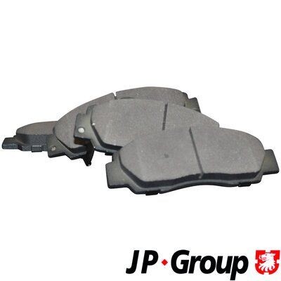 JP GROUP 4463600510 Brake pad set Front Axle, with acoustic wear warning