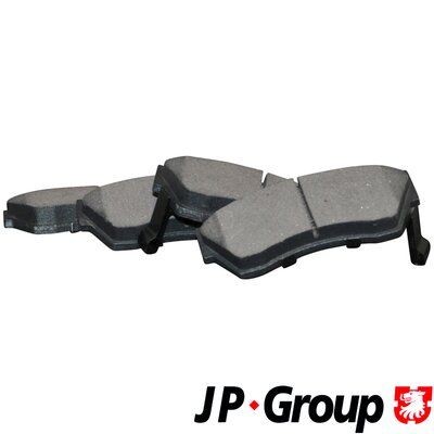JP GROUP 4663600610 Brake pad set Front Axle, with acoustic wear warning