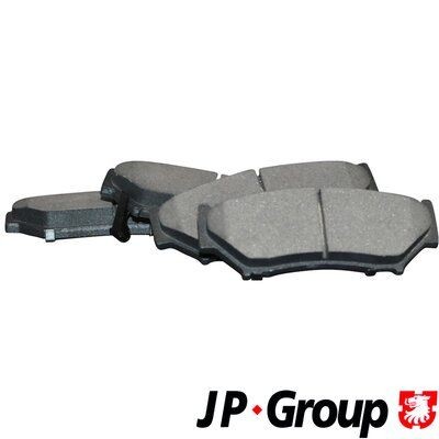 JP GROUP 4763600310 Brake pad set Front Axle, with acoustic wear warning