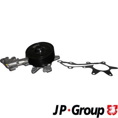 JP GROUP 4814103700 Water pump with seal, Mechanical, Metal, for v-ribbed belt use