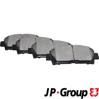 JP GROUP 4863600110 Brake pad set Front Axle, with acoustic wear warning