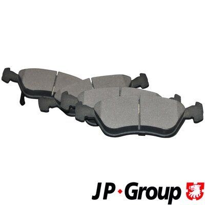 JP GROUP 4863600210 Brake pad set Front Axle, with acoustic wear warning