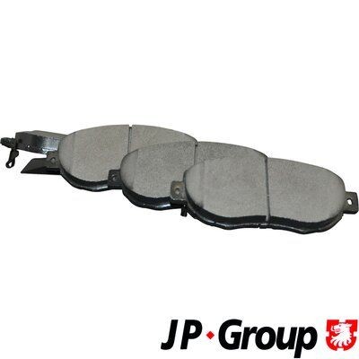 JP GROUP 4863600410 Brake pad set Front Axle, with acoustic wear warning