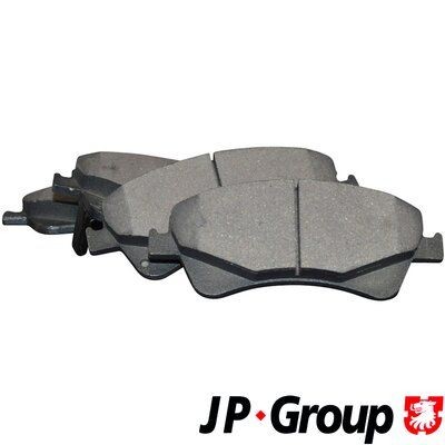 JP GROUP 4863601710 Brake pad set Front Axle, with acoustic wear warning