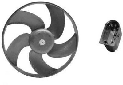 VAN WEZEL 4028745 Fan, radiator for vehicles without air conditioning, Ø: 345 mm, with electric motor