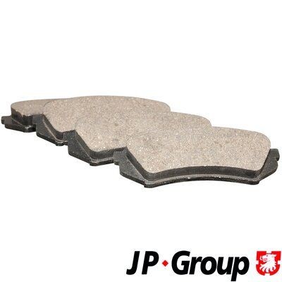 JP GROUP 4863700410 Brake pad set Rear Axle, excl. wear warning contact