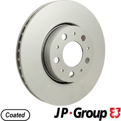 4963100700 JP GROUP Brake rotors VOLVO Front Axle, 286x26mm, 5, Vented, Coated