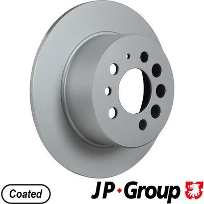 JP GROUP 4963200100 Brake disc Rear Axle, 281x9,7mm, 5, solid, Coated