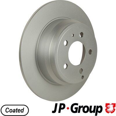 JP GROUP 4963200200 Brake disc Rear Axle, 295x10mm, 5, solid, Coated