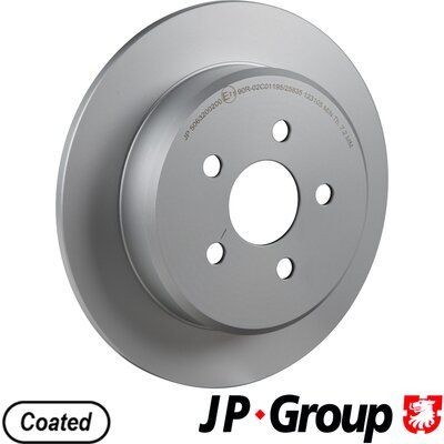 JP GROUP 5063200200 Brake disc Rear Axle, 270x9mm, 5, solid, Coated