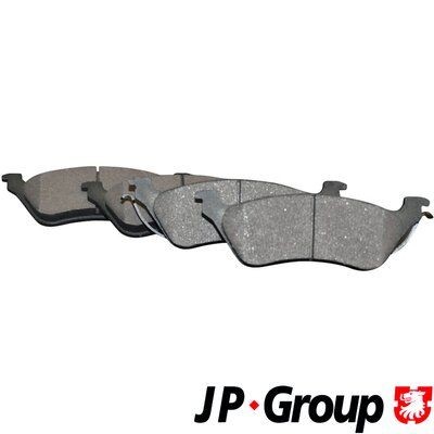 5063700210 JP GROUP Brake pad set DODGE Rear Axle, excl. wear warning contact